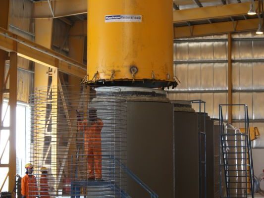 demolding of hawkeyepedershaab oval concrete pipe mold