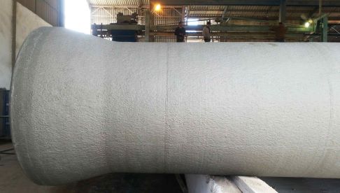 Rebar and rewire spun concrete process