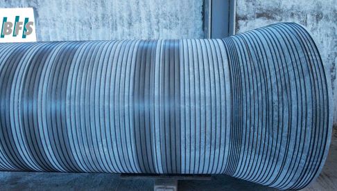 Rebar and rewire spun concrete process