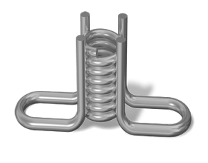 Flared coil loop insert