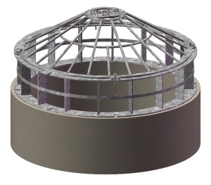 Raised Cone Grate for Manholes